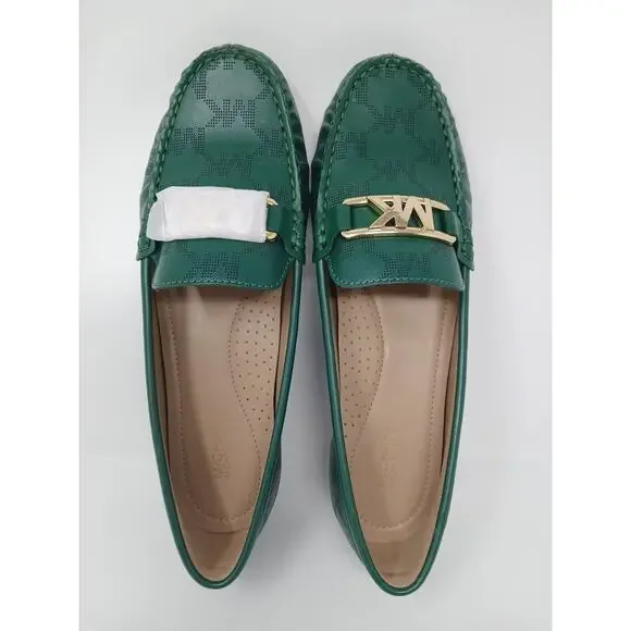 Michael Kors Camila Logo Moccasin Jewel Green Women SZ 7M 49S2CAFR1L New In Box - Picture 9 of 16